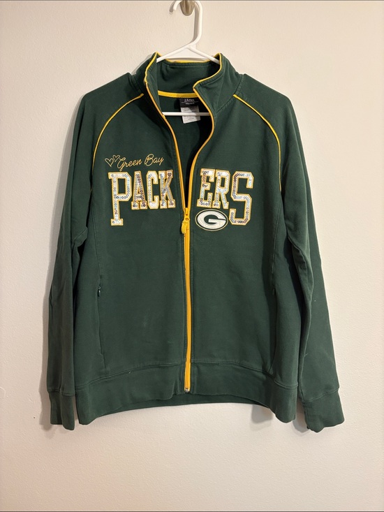 NFL Tops - NFL packers Women's Team Apparel Jacket in Dark Green and Yellow